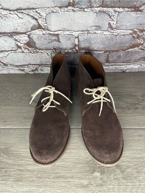 Bernardo Brown Leather Suede Ankle Lace Up Desert Chukka Boots Women Sz 8.5M US